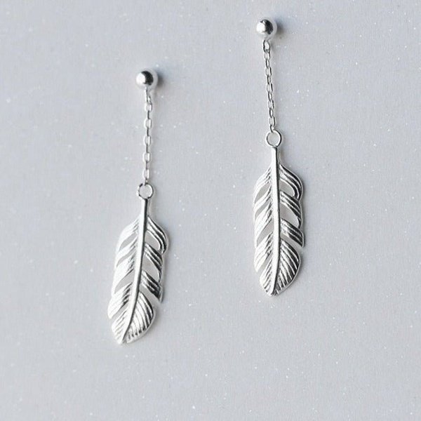 Brinco Prata Folhas