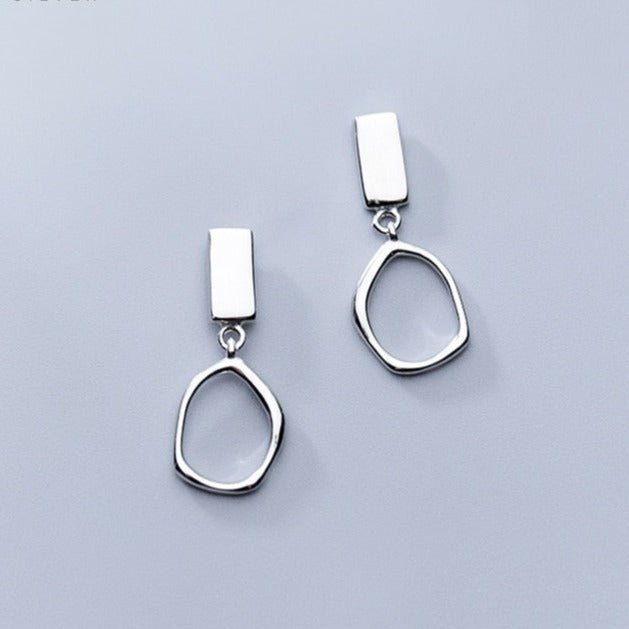 Brinco Prata Formas Geométricas