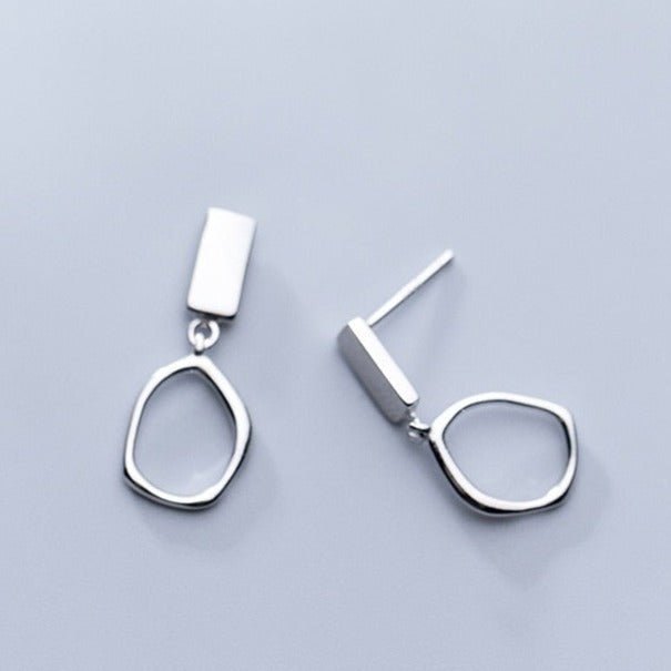 Brinco Prata Formas Geométricas