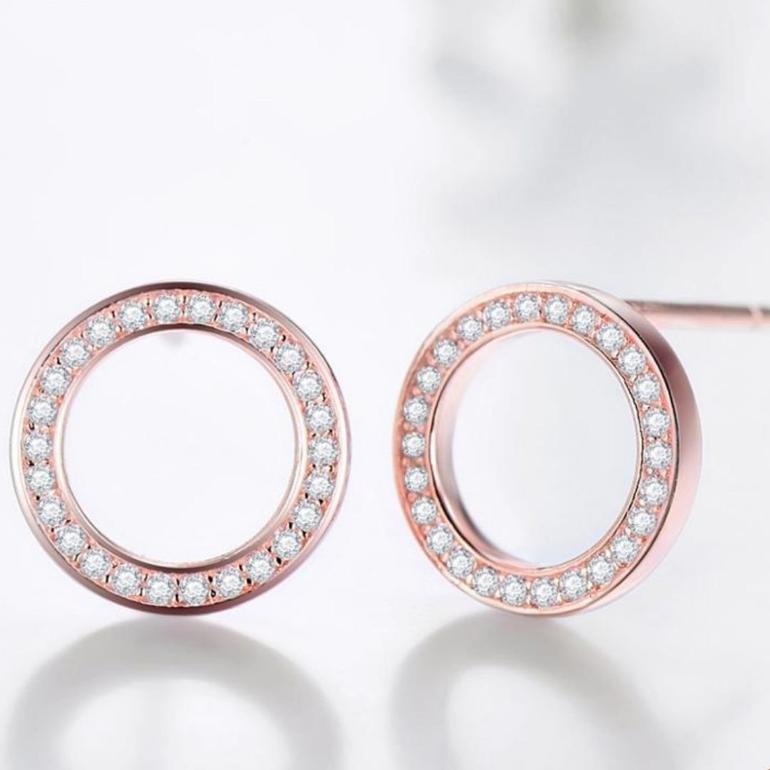 Brinco Redondo Glamour Prata