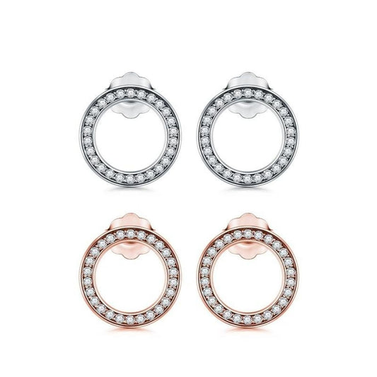 Brinco Redondo Glamour Prata