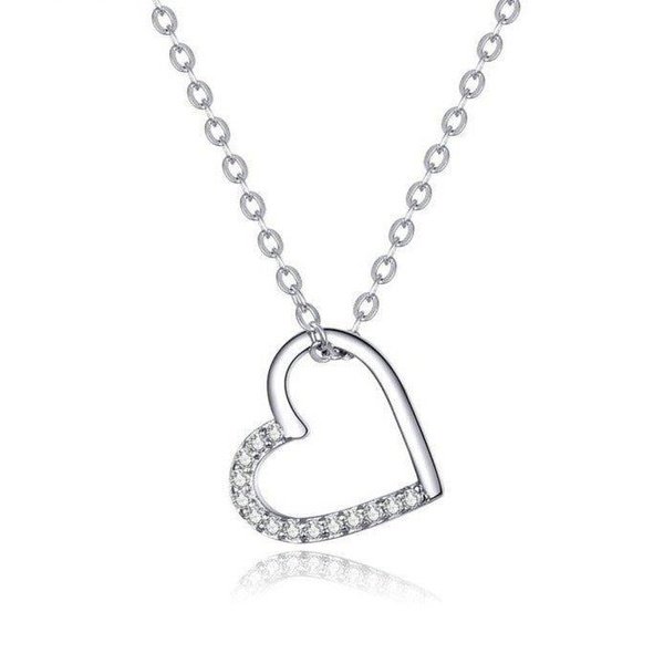 Colar Coração Vazado Prata
