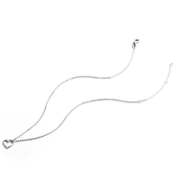 Colar Coração Vazado Prata