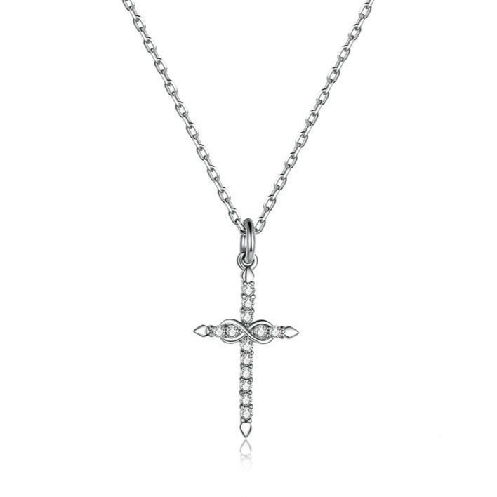 Colar Cruz com Infinito Prata