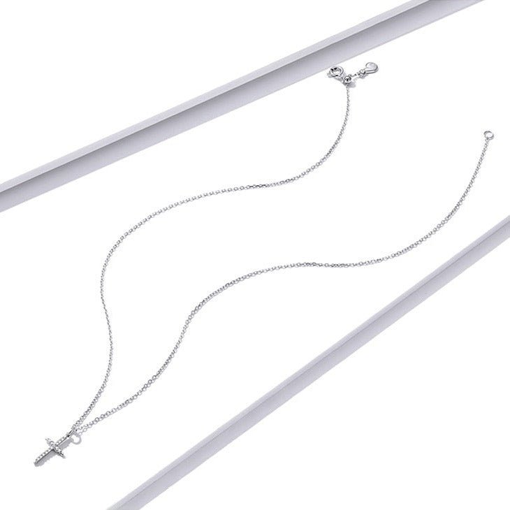 Colar Cruz com Infinito Prata