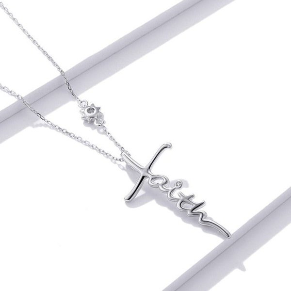 Colar Cruz Faith Prata
